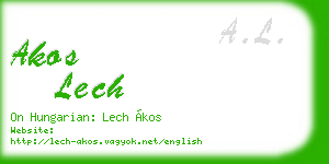 akos lech business card